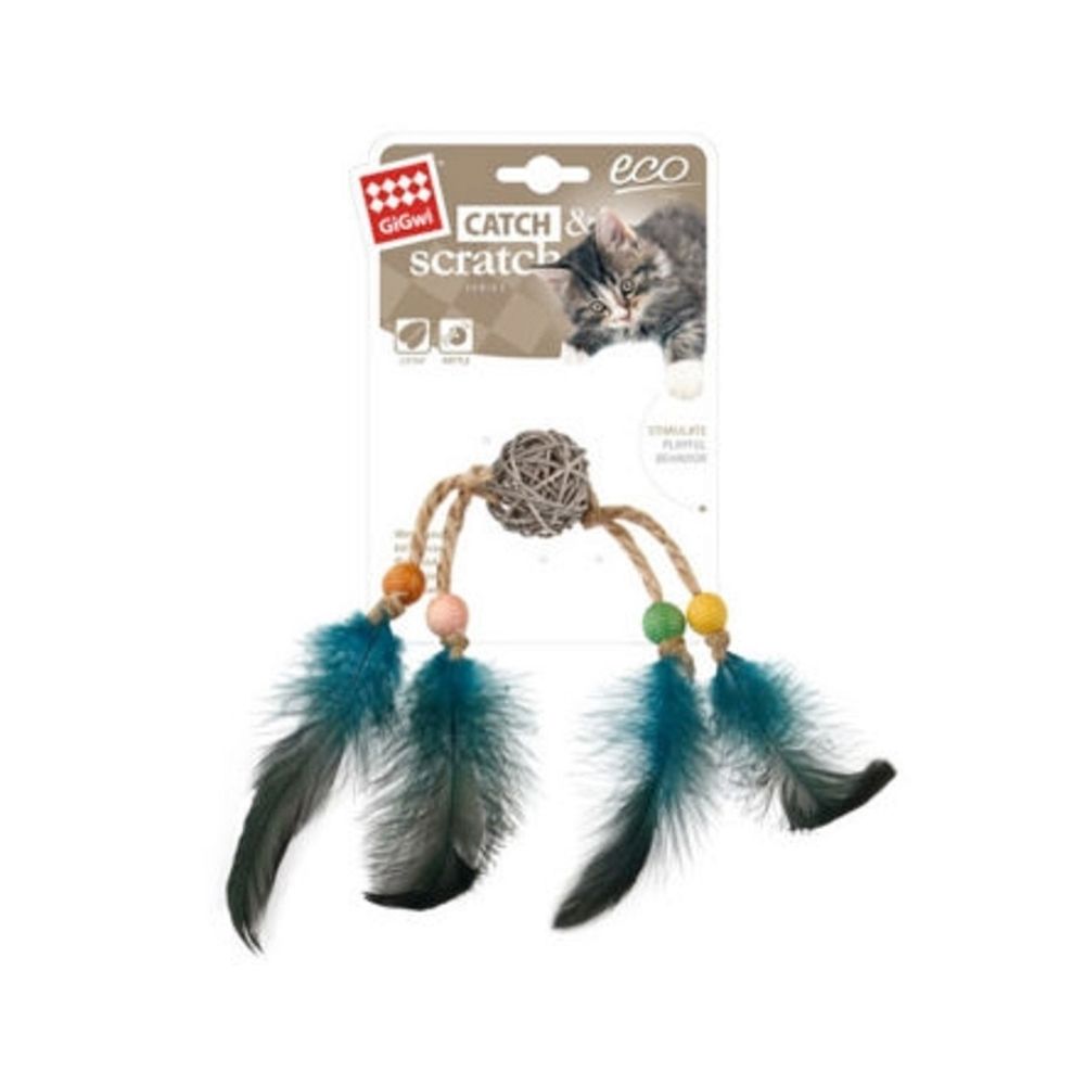 GiGwi Eco Line Catch Scratch with Rattle Wood