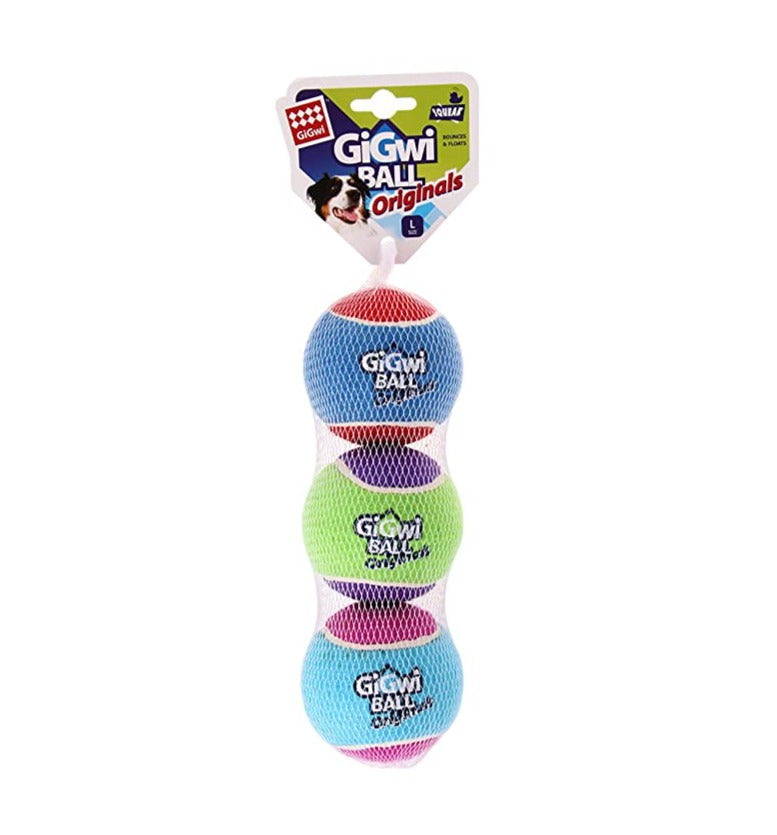 Gigwi - Originals Tennis Ball 3Pcs With Different Color In One Pack
