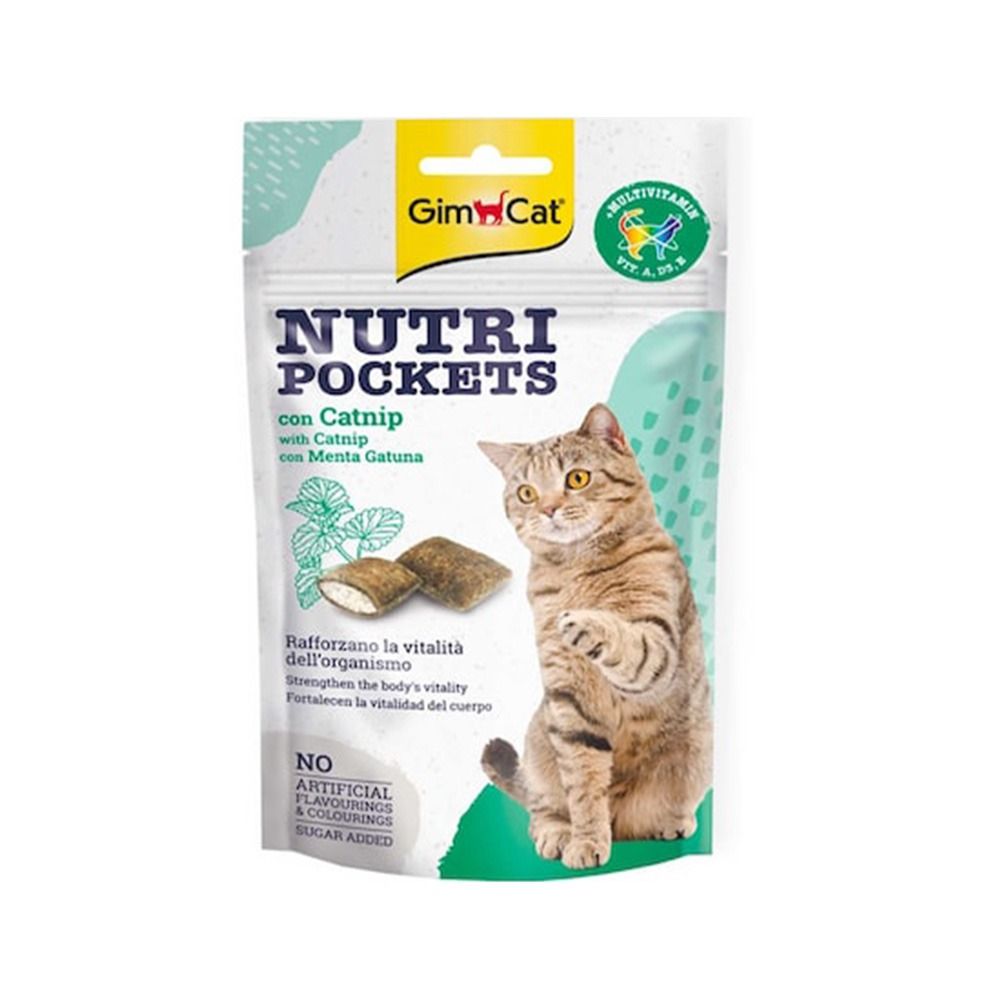 GimCat Nutri Pockets with Catnip and Multi-Vitamin 60 g