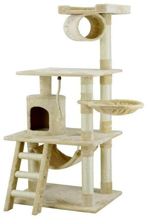 Go Pet Club 62″ Mittens Cat Tree for Feline Fun