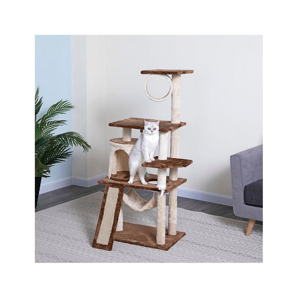 Go Pet Club 53 Kitten Cat Tree Condo with Scratching Board