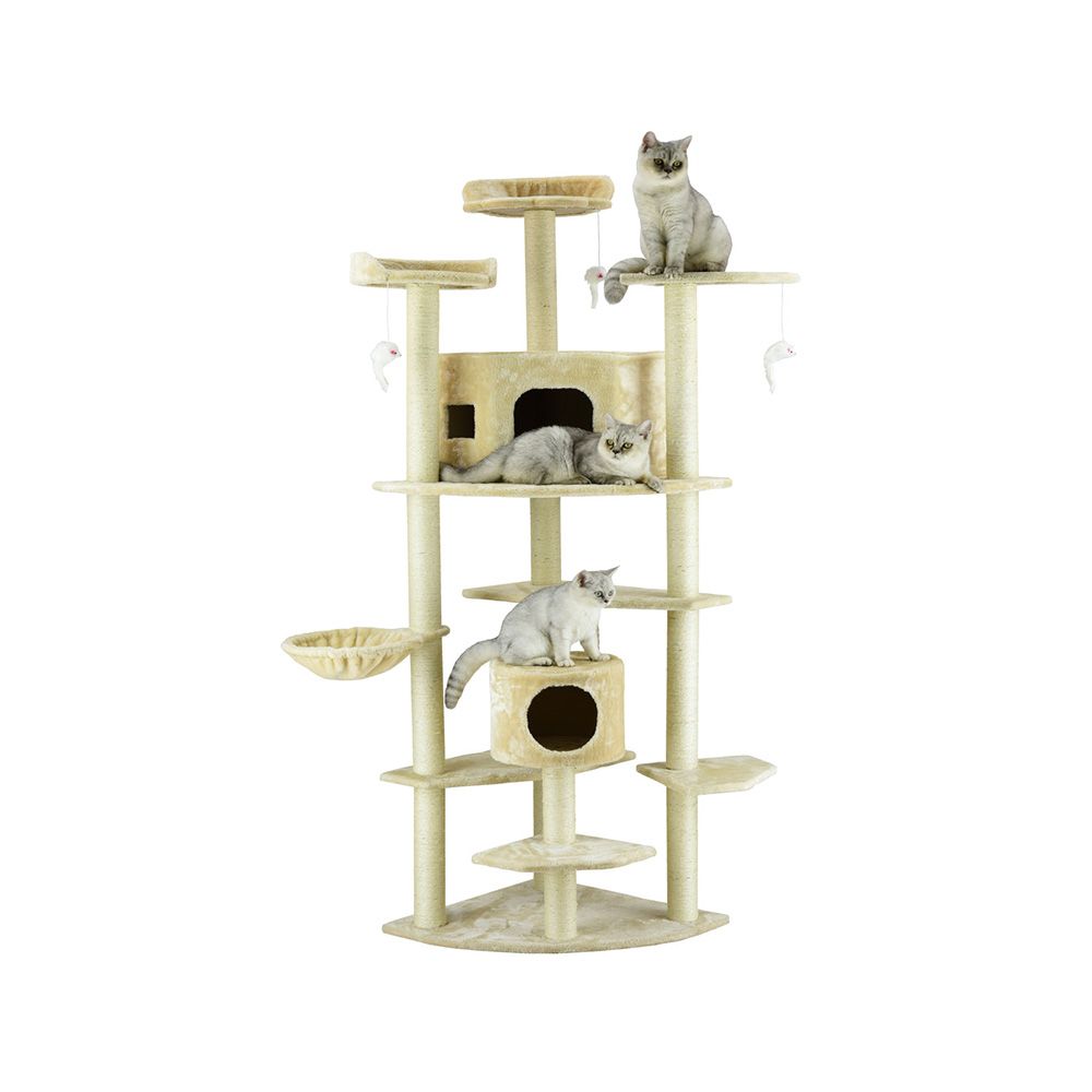 Go Pet Club 80 Classic Cat Tree House Furniture with Sisal Scratching Post