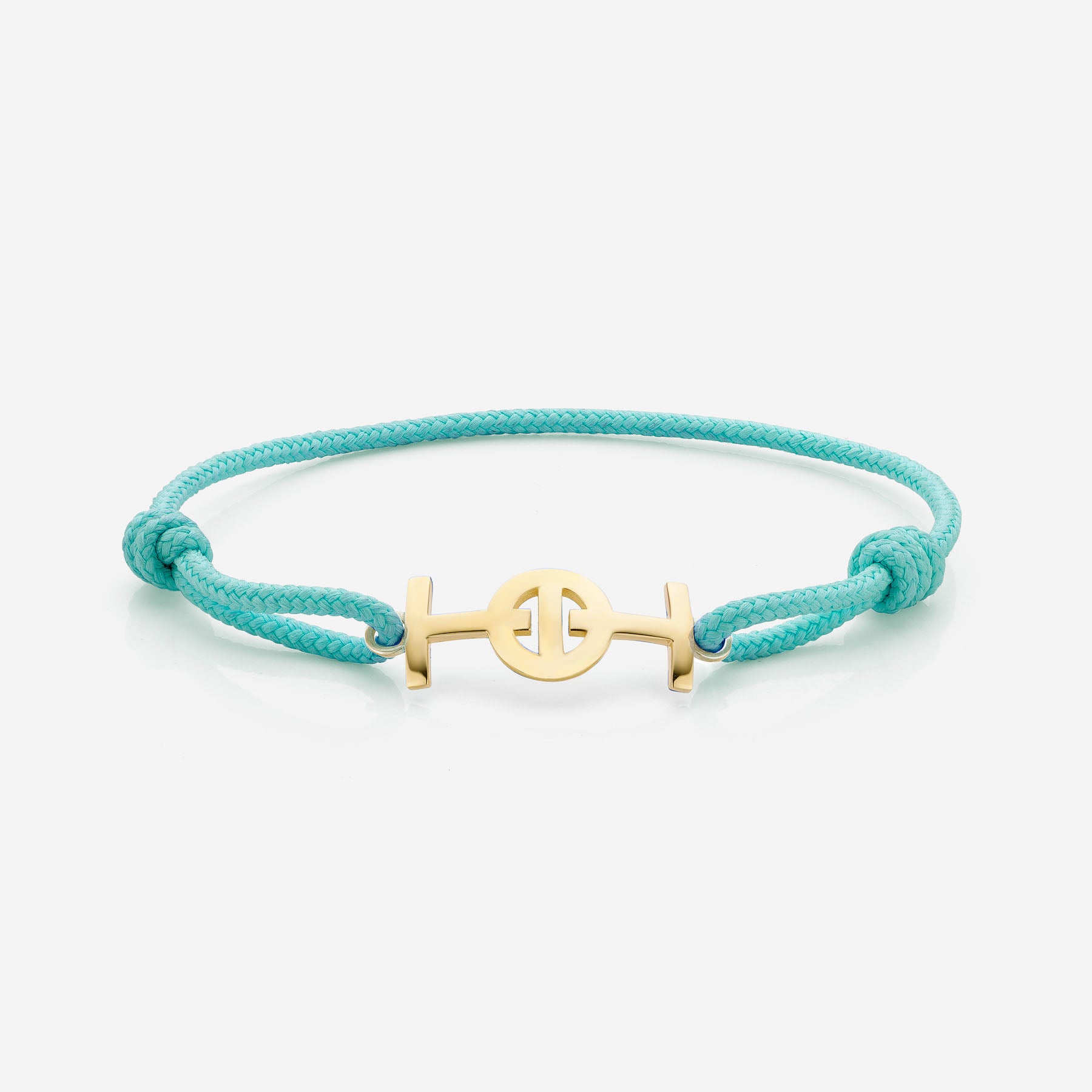 Toti Gold 9KT Challenge Cord Bracelet in Aqua Blue