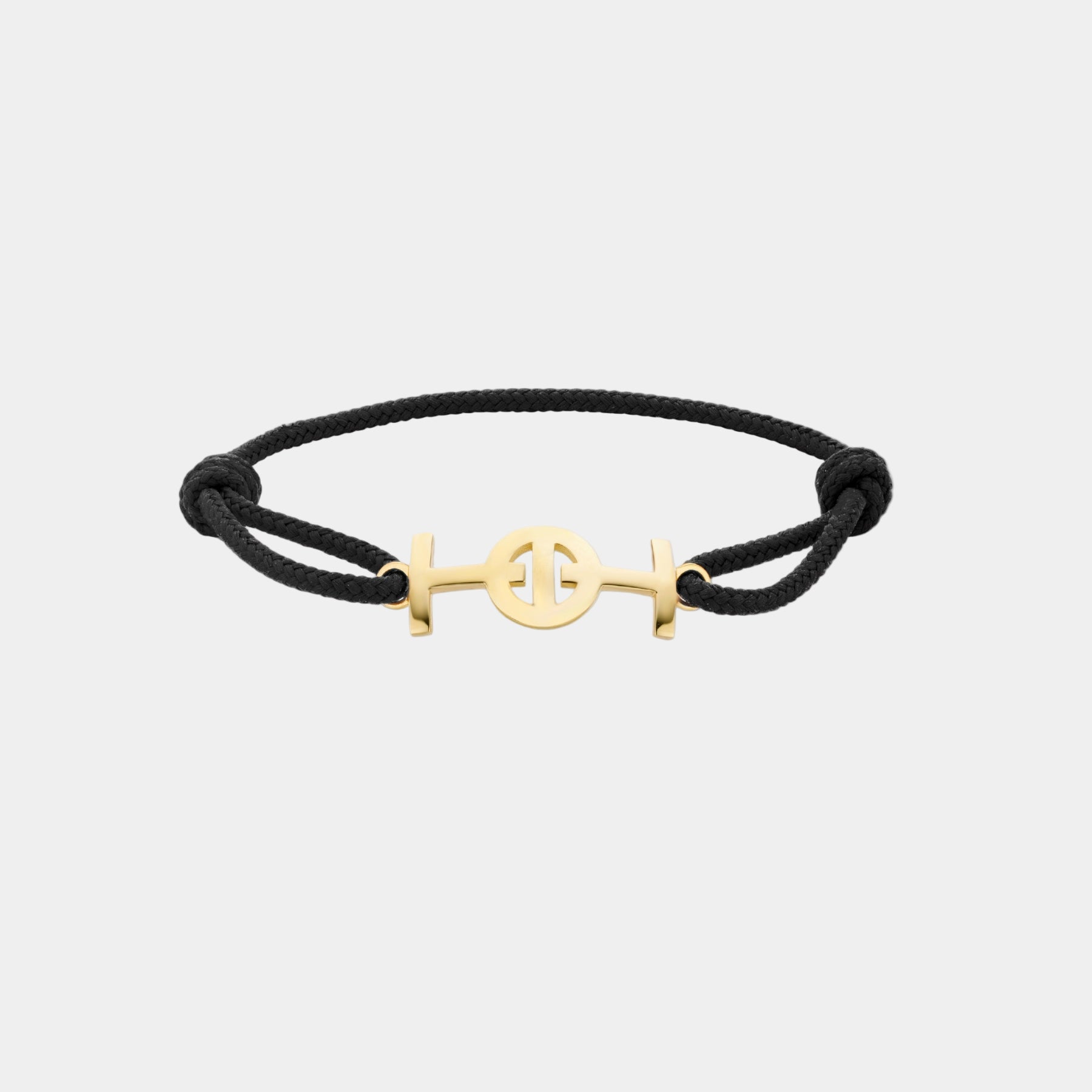 Toti Gold 9KT Challenge Cord Bracelet in Black