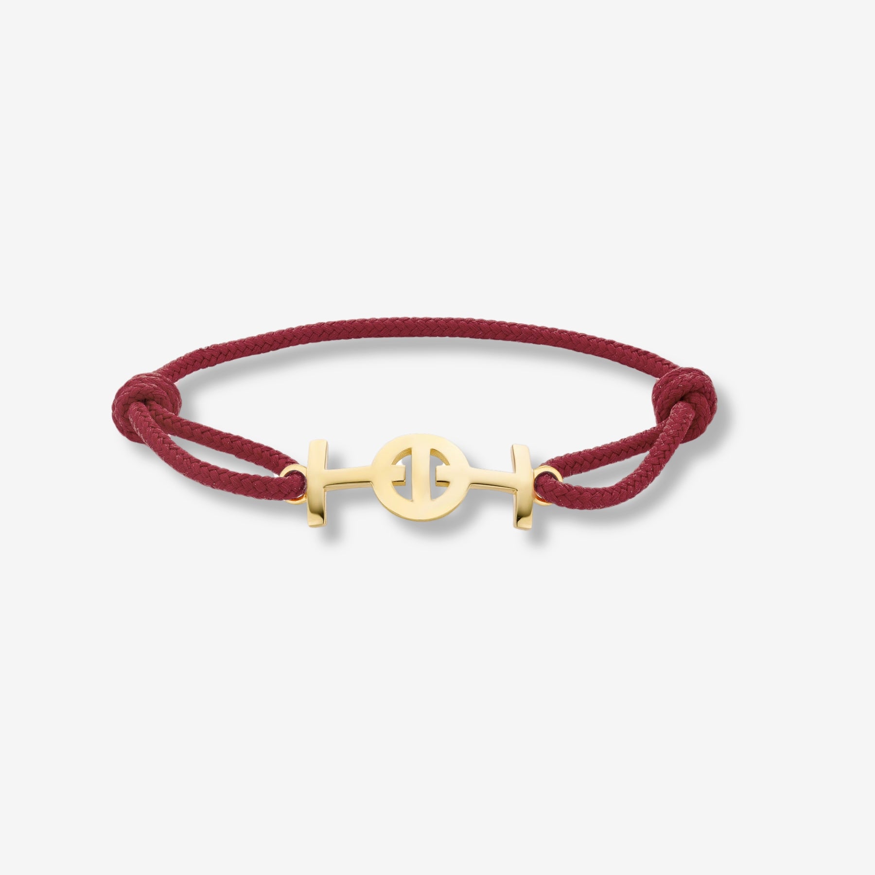 Toti Gold 9KT Challenge Cord Bracelet in Bordeaux