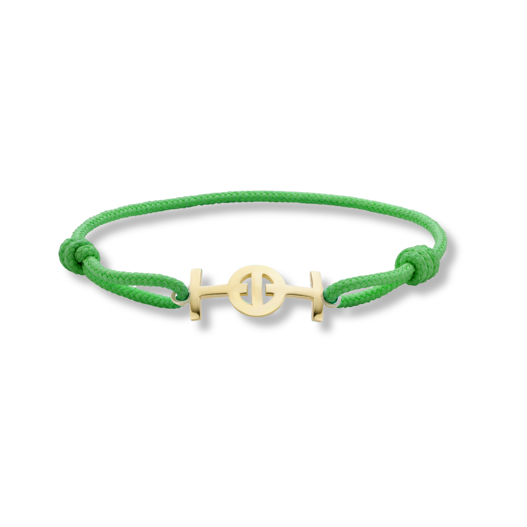 Toti Gold 9KT Challenge Cord Bracelet in Green
