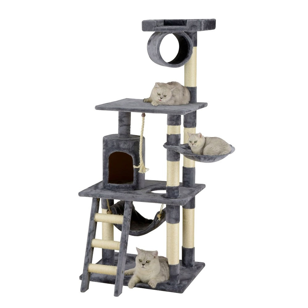 GO PETCLUB 62" Classic Cat Tree With Sisal Covered Posts