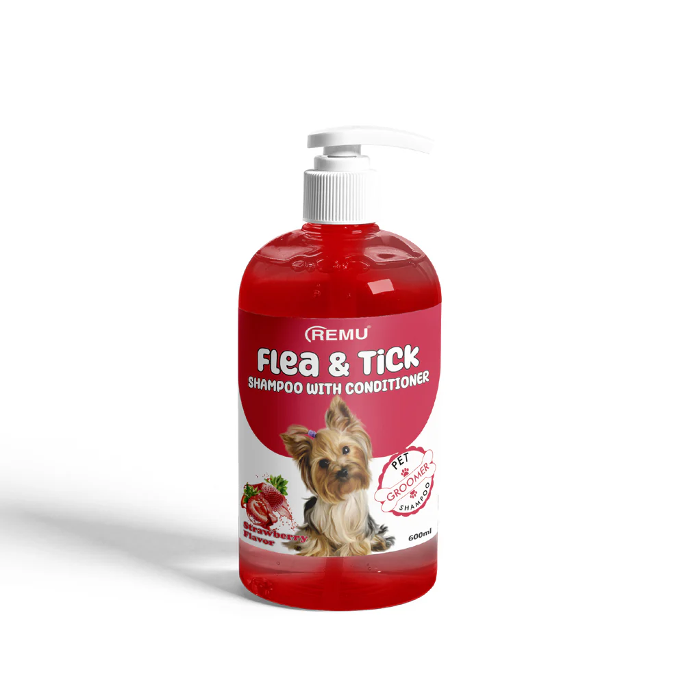 Product details of REMU Groomer Flea & Tick Shampoo – Strawberry – 600 ml