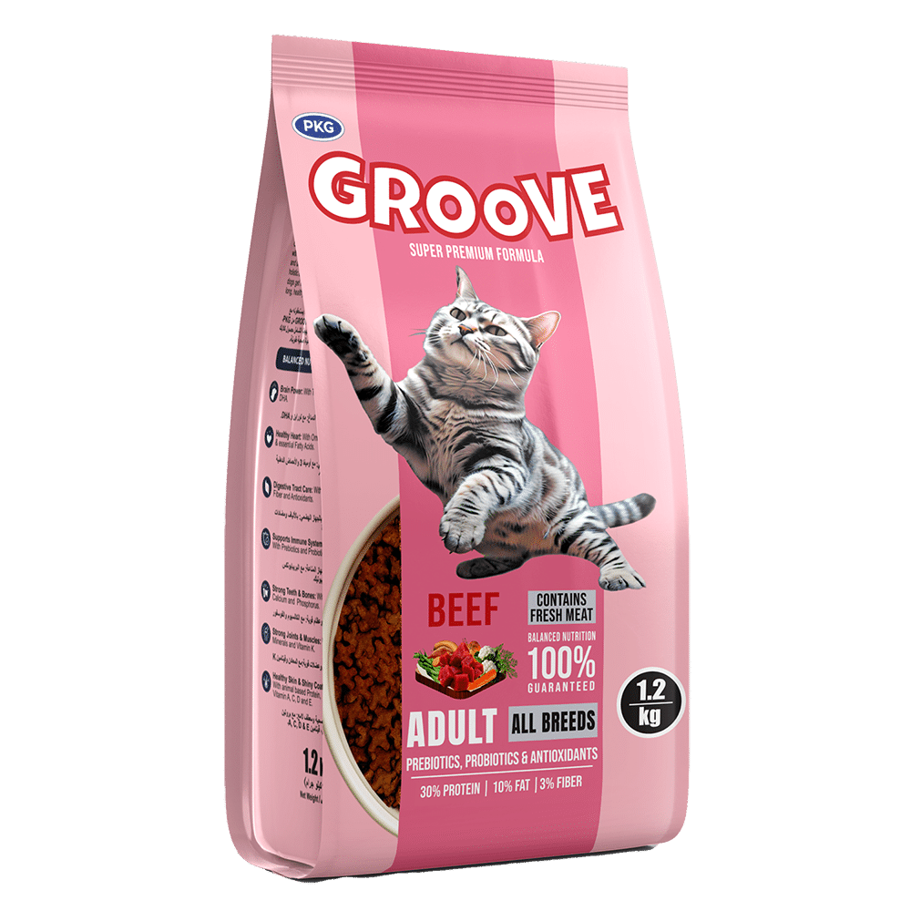 Groove Cat Food Beef – 1.2 KG