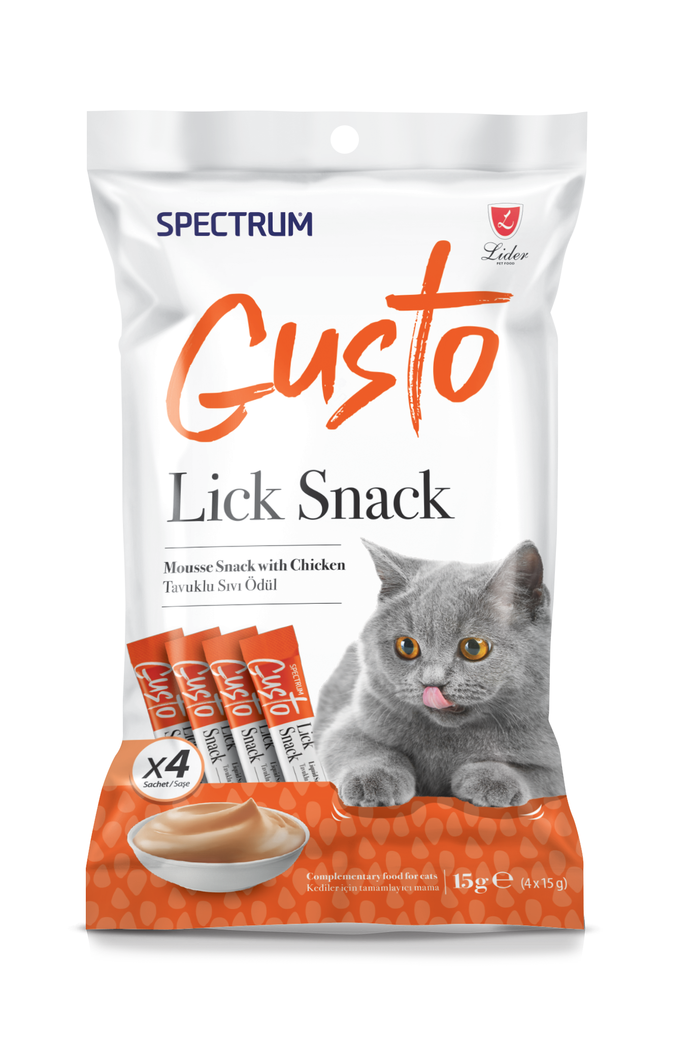 Spectrum Gusto Lick Snack, Mousse Snack with Chicken 60gm