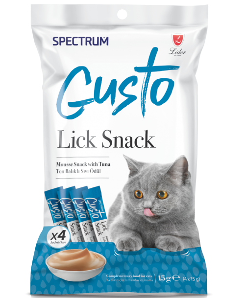 Spectrum Gusto Lick Snack, Mousse Snack with Tuna 60gm