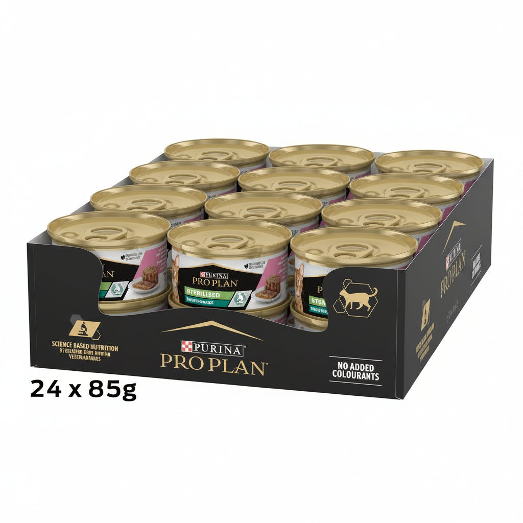 Purina Pro Plan Adult Sterilised Maintenance, Wet Cat Food, Terrine with Salmon and Tuna 85G