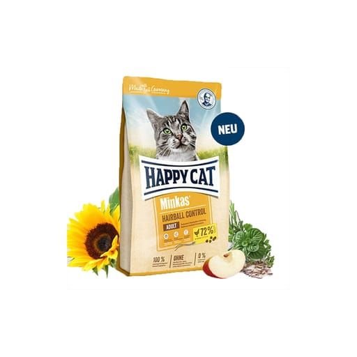 Happy Cat Minkas Hairball Control Adult Cat Food-Poultry (1.5kg)