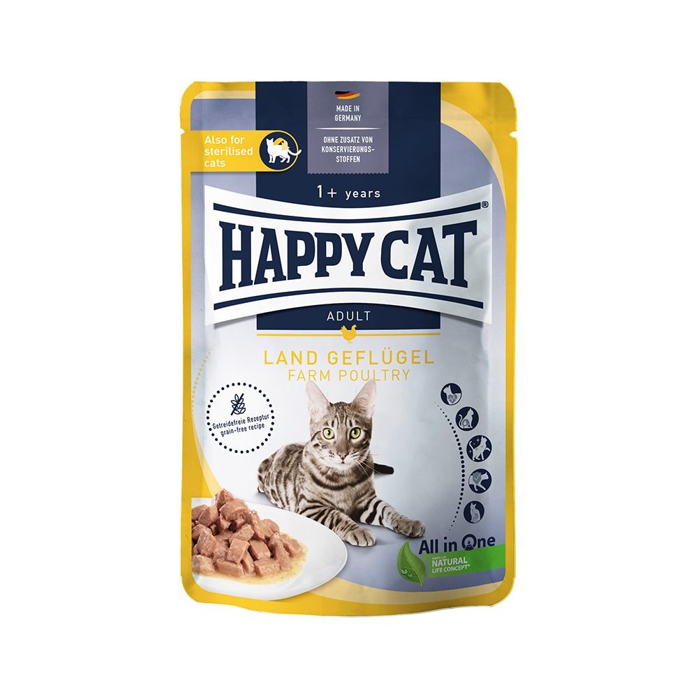 Happy Cat Meat in Sauce Culinary Farm Poultry Wet Cat Food - 85 g - Pack of 12