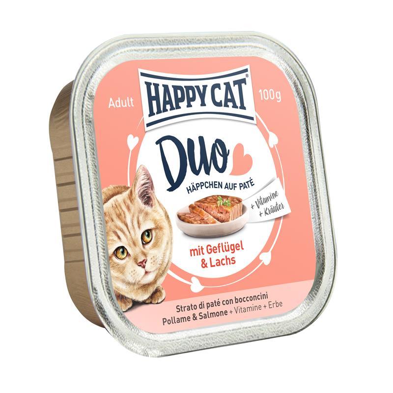 Happy Cat Duo Menu - Poultry & Salmon 100g