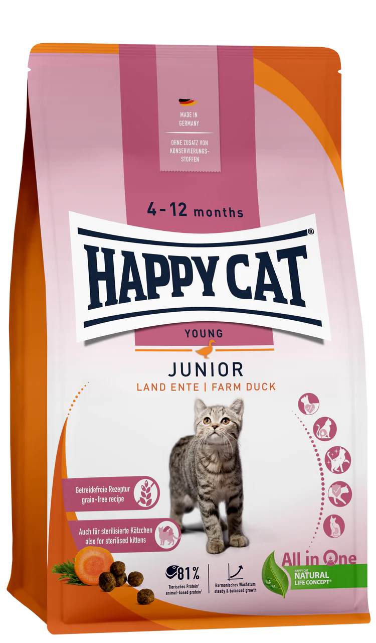 Happy Cat Young Junior Farm Duck - Cat Dry Food