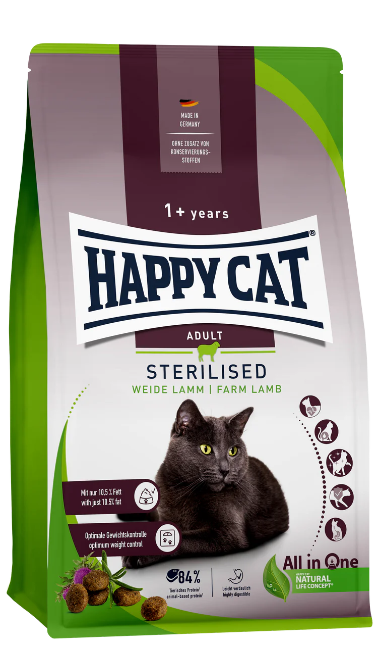 Happy Cat Adult Sterilized Weide Lamm - Cat Dry Food