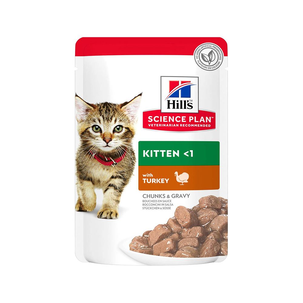 Hills Science Plan with Turkey Kitten Food Pouch - 85 g