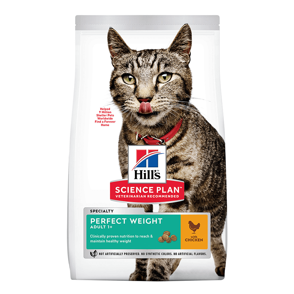 Hills - Science Plan Perfect Weight Adult Cat Food With Chicken (2.5 KG)