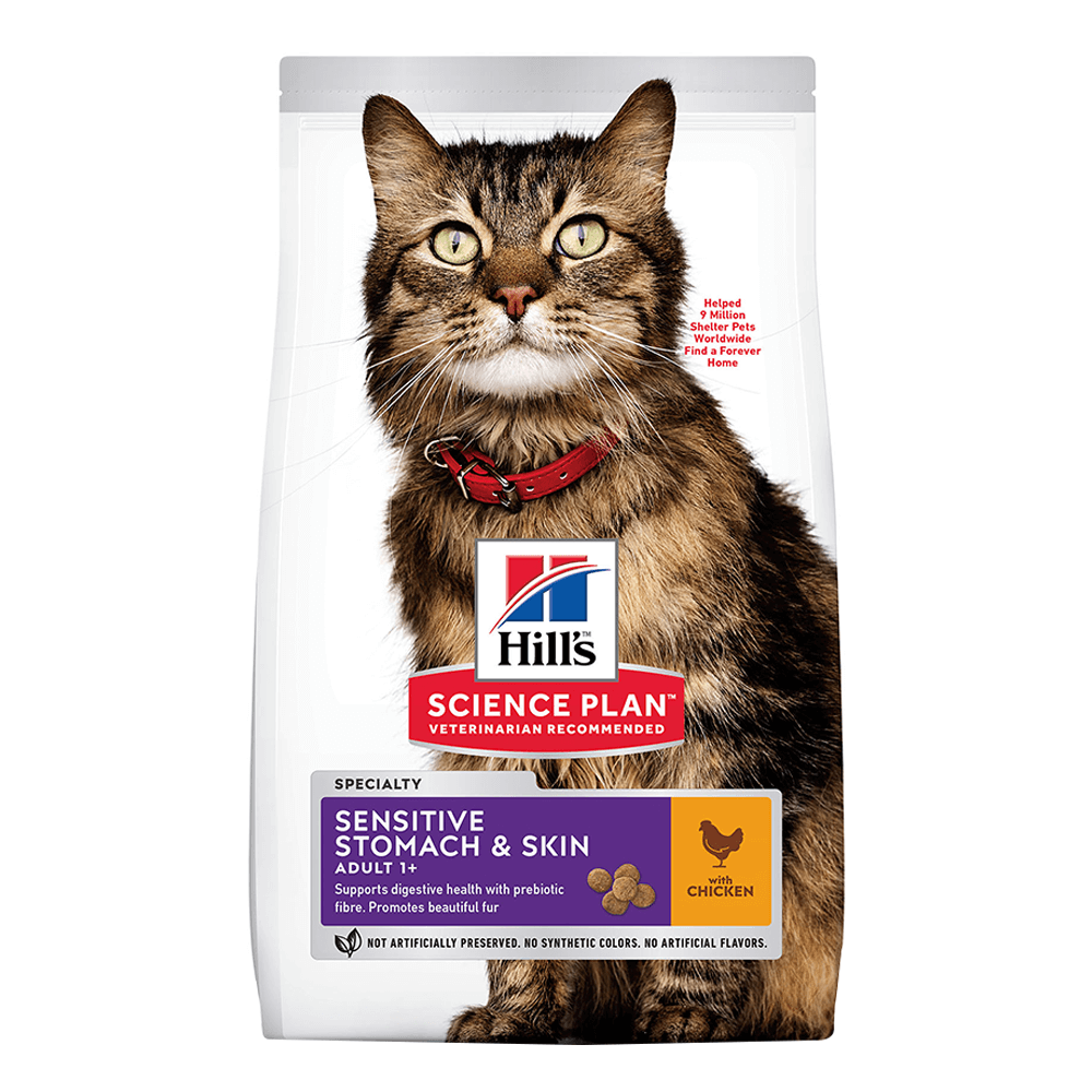 Hills - Science Plan Sensitive Stomach & Skin Adult Cat Food With Chicken (1.5kg)