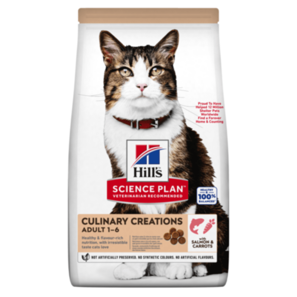 HILL'S Science Plan Culinary Creations Adult Cat Dry Food With Salmon & Carrots (1.5kgs)