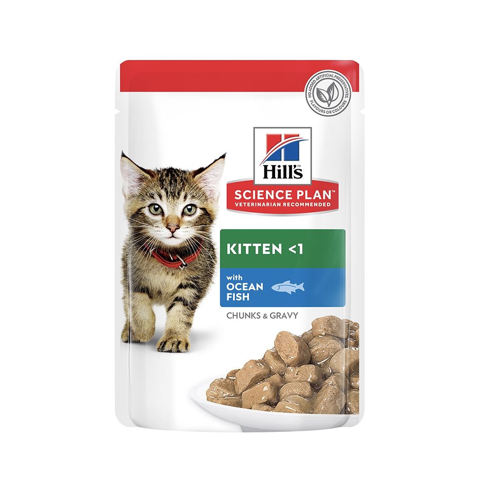 Hill's Science Plan Kitten Food With Ocean Fish Pouch - 85g - Pack of 12