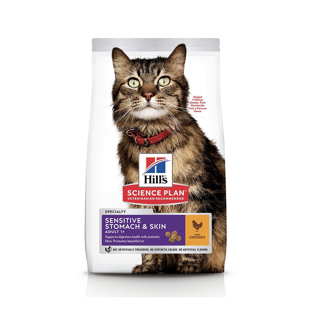 Hill's Science Plan Sensitive Stomach & Skin Adult Cat Food with Chicken - 1.5 Kg