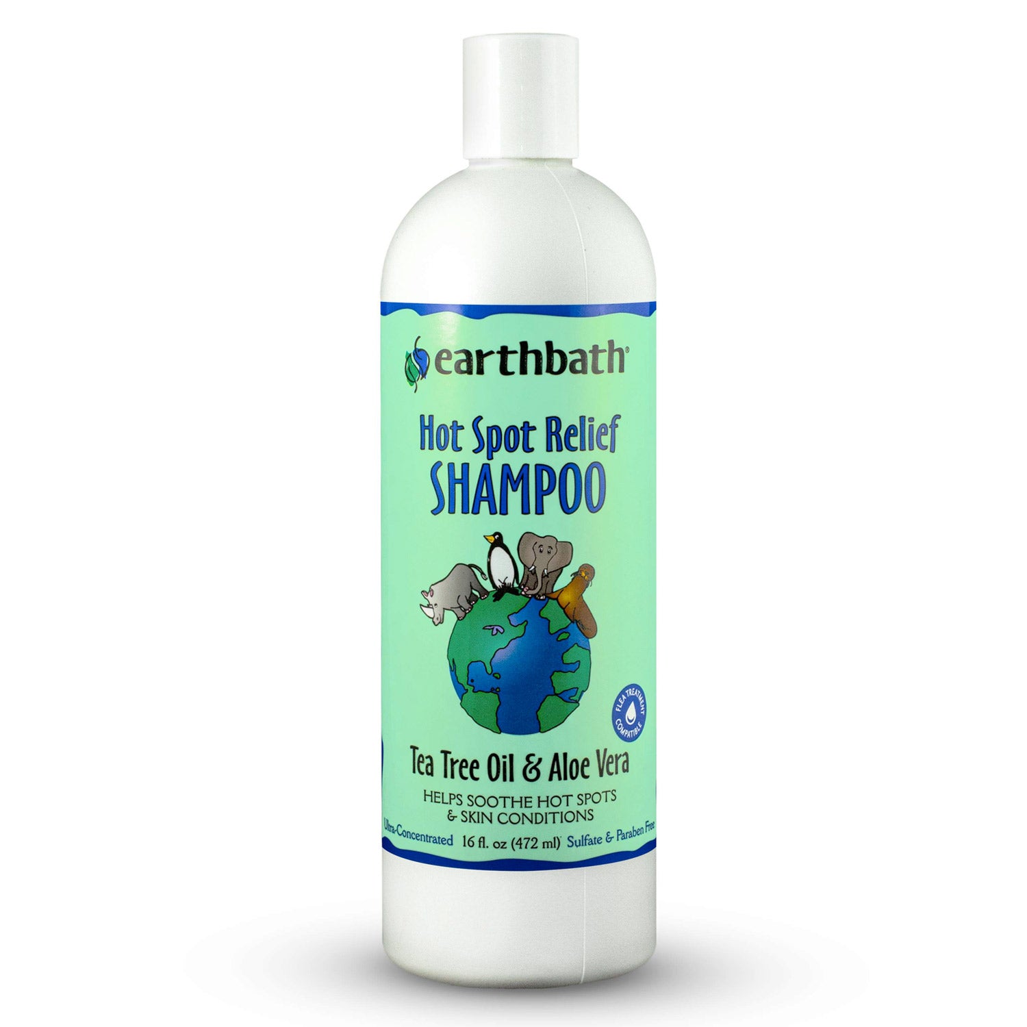 Hot Spot Relief Shampoo Tea Tree Oil &amp; Aloe Vera 16oz