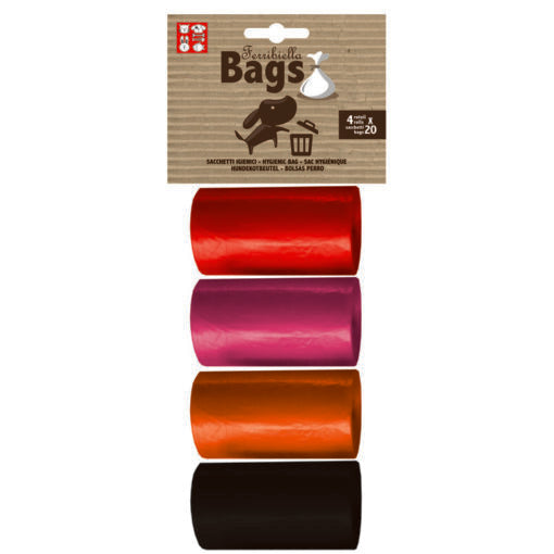 Hygienic Poop Bag Rolls (4 rolls) Pink