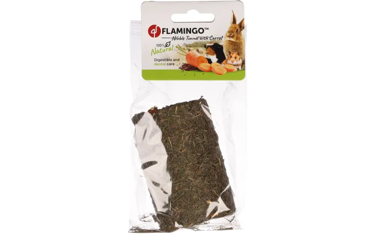 Flamingo Natural Nibble Tunnel with Carrot