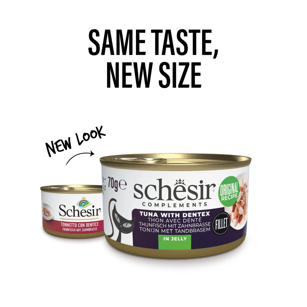 Schesir Complements Cat Wet Food in Jelly Can- Tuna With Dentex 70g [MOQ:12pcs]