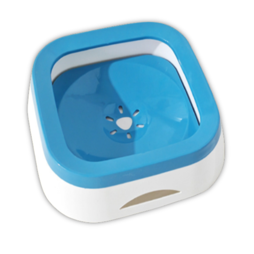Pado Square Anti Spill Pet Bowl 21x21x7.8cm [1000ml] -Blue