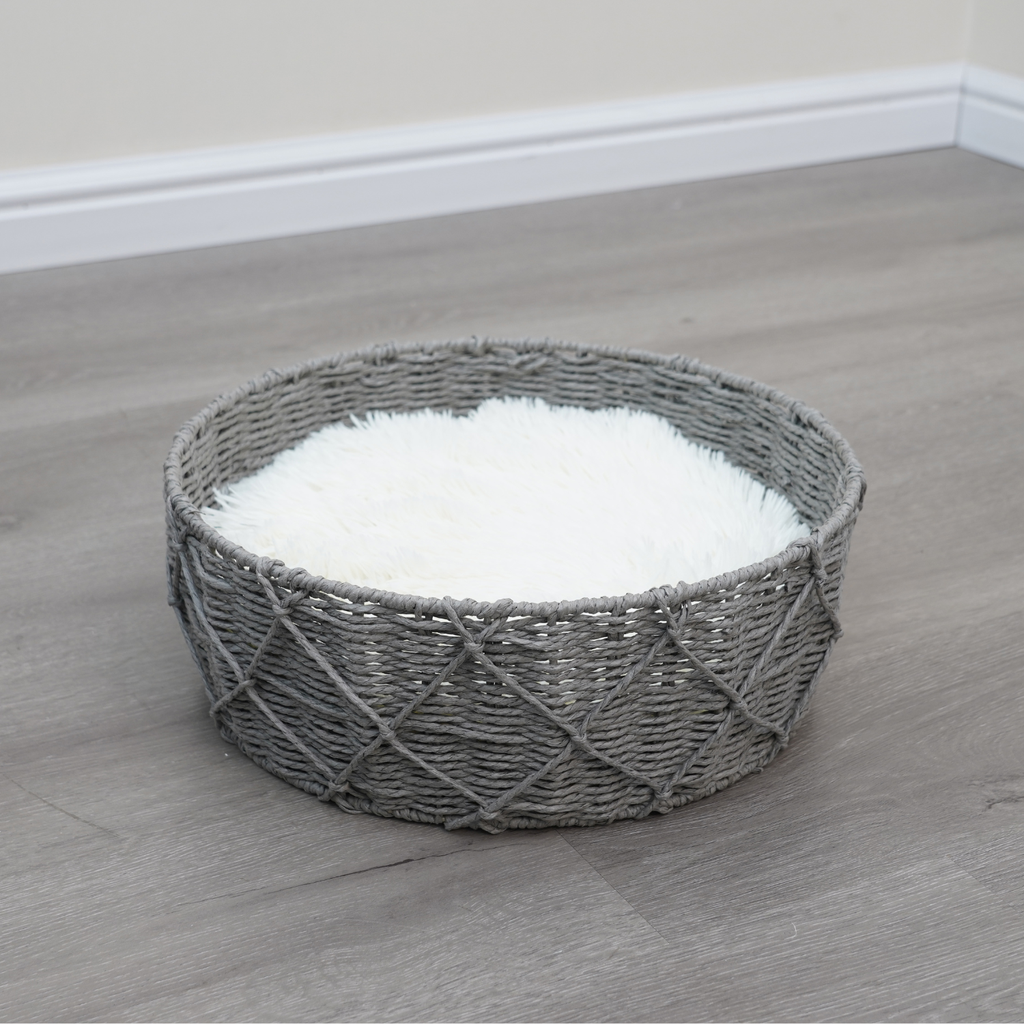 Catry Cat Bed Basket 40x40x15h cm-HY240187-1