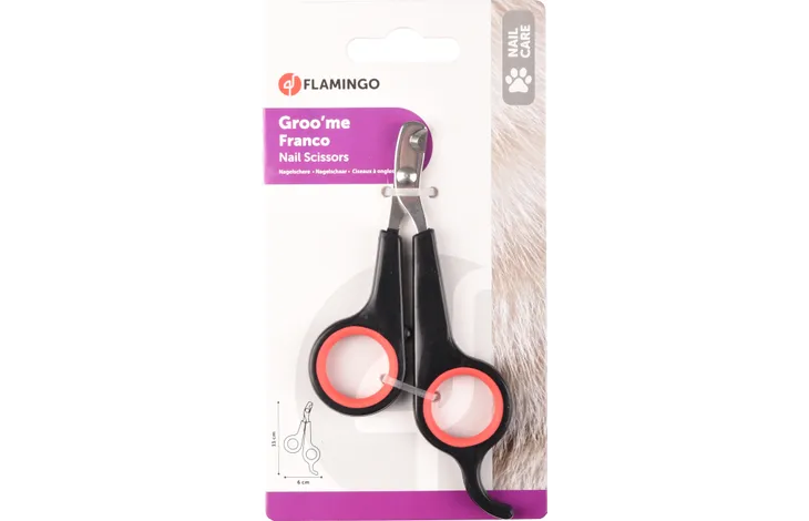 Flamingo Cat Nail Scissors Groo'me 11.8cm x 6cm