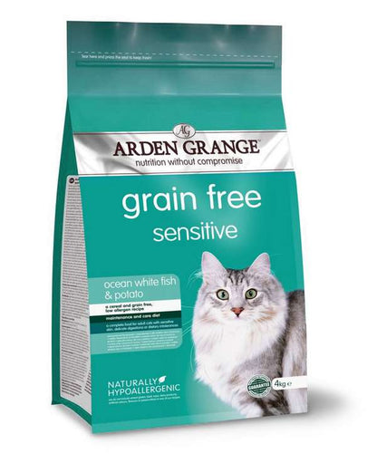 Arden Grange Grain-Free Sensitive White Fish & Potato Adult Dry Cat Food - 4kg