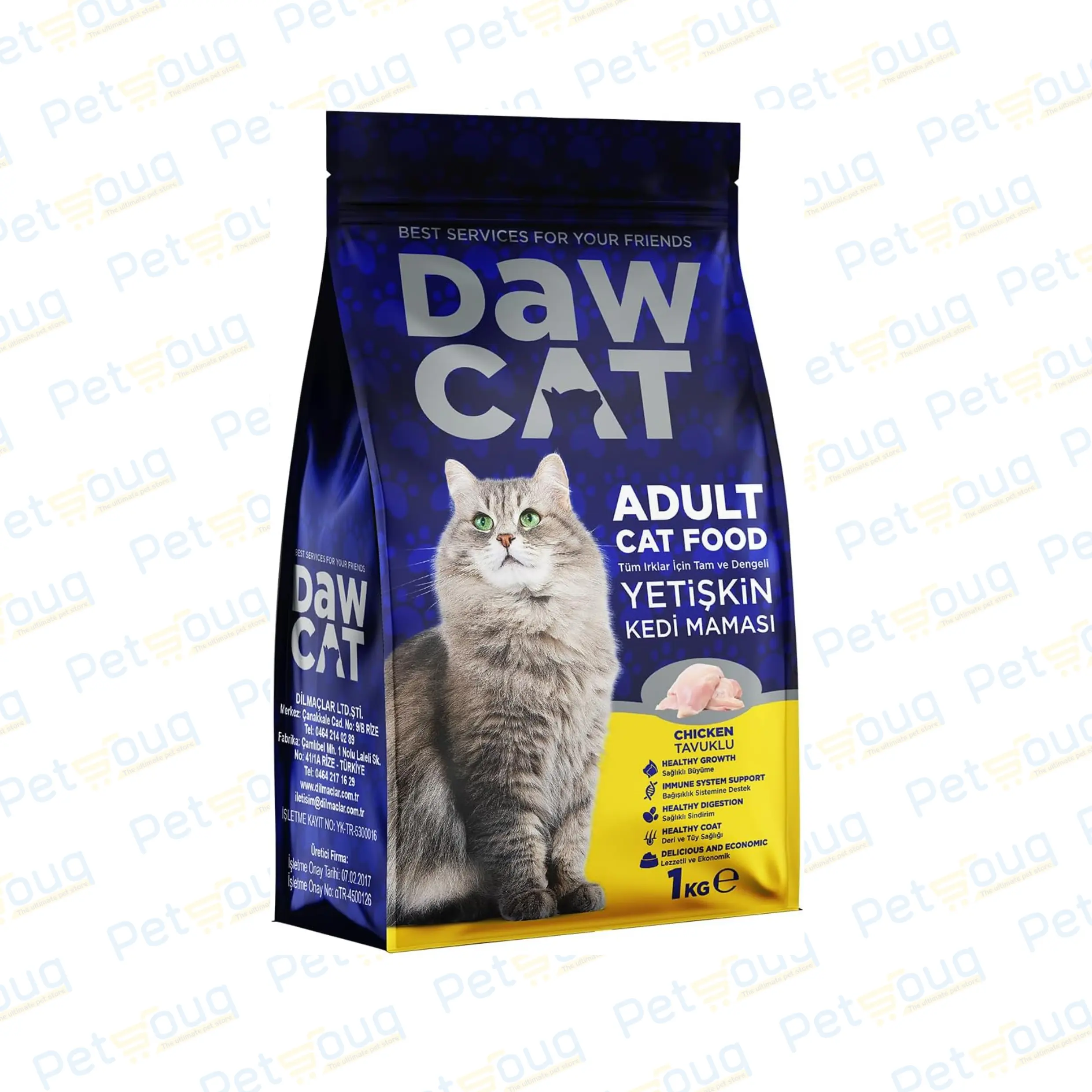 Dawcat Chicken Flavor Adult Dry Cat Food - 1kg