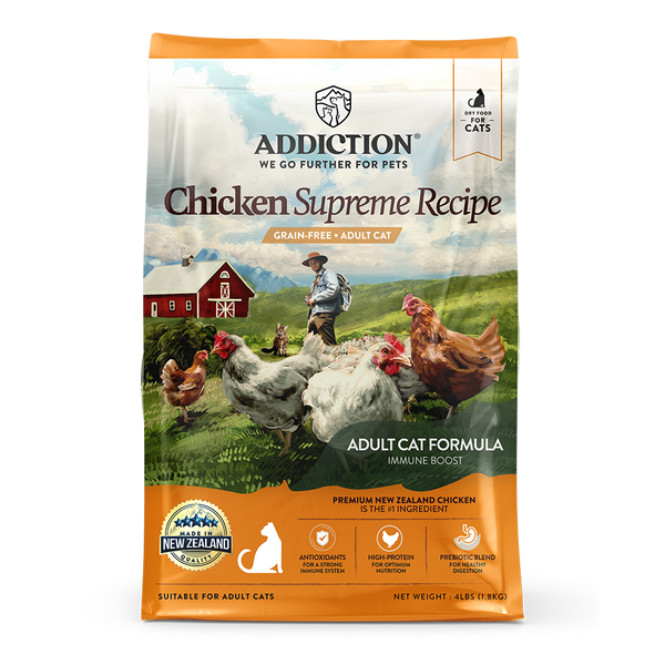 Addiction Chicken Supreme Recipe Adult Dry Cat Food - 4lb