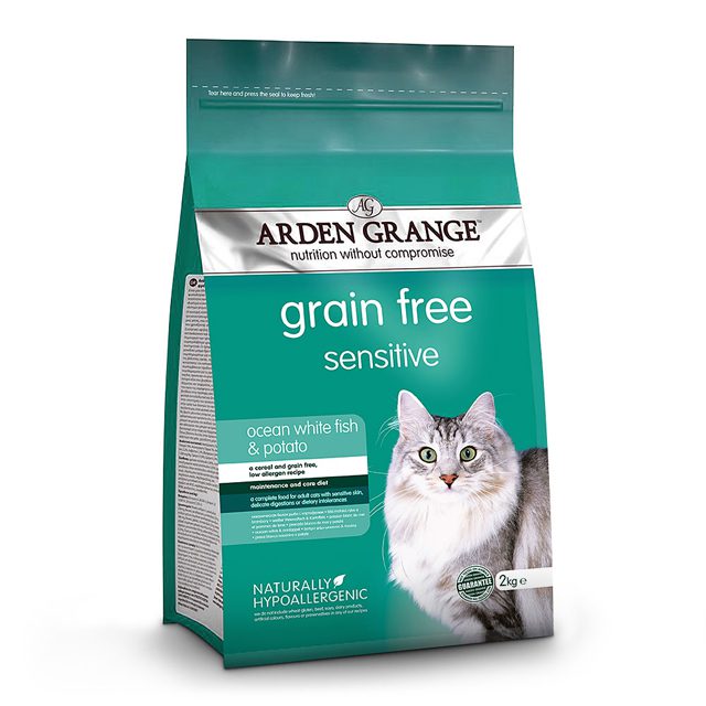 Arden Grange Grain-Free Sensitive White Fish & Potato Adult Dry Cat Food - 2kg