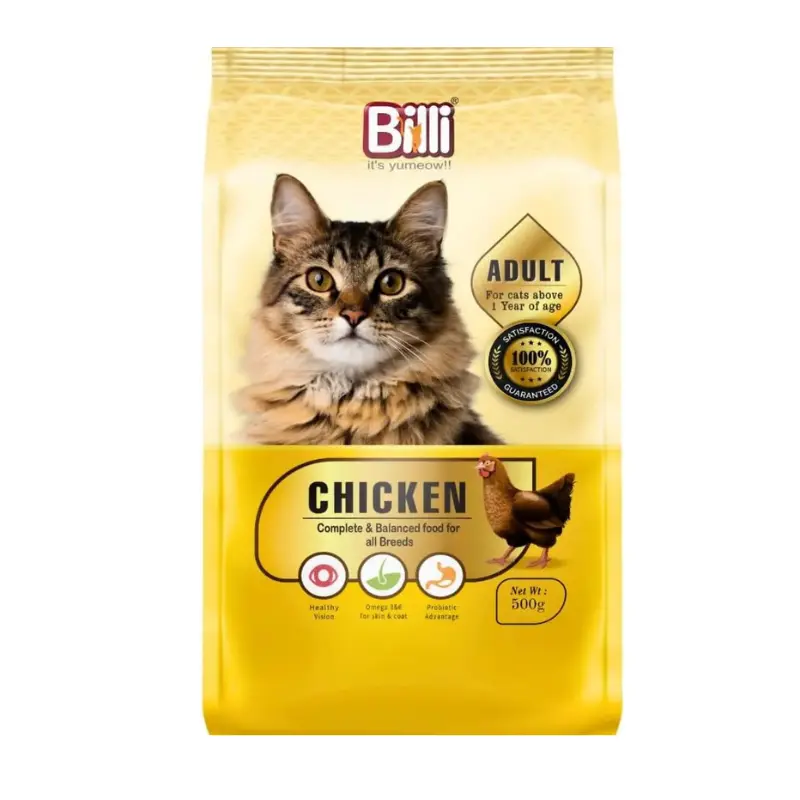 Billi Chicken Flavor Adult Dry Cat Food - 500g