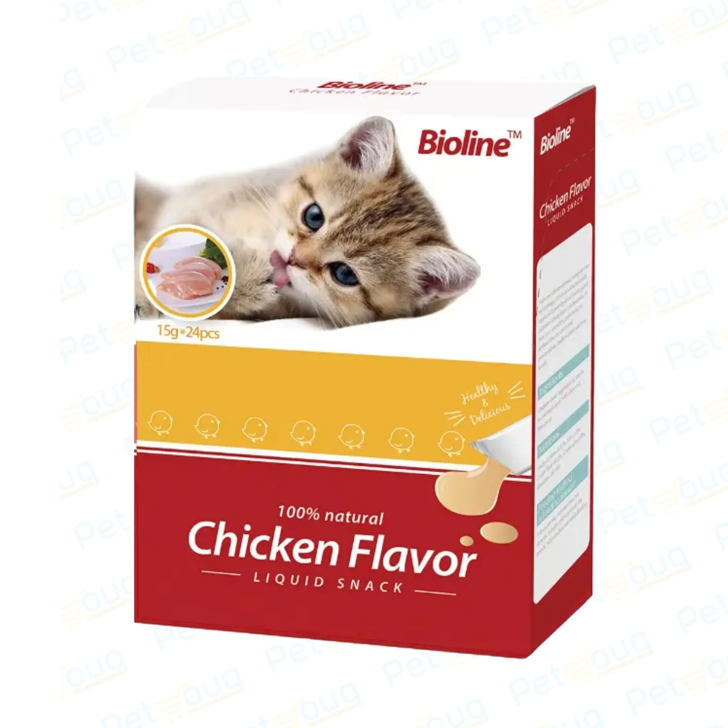 Bioline Bonito Savory Pouch Cat Treats - 15g x 24