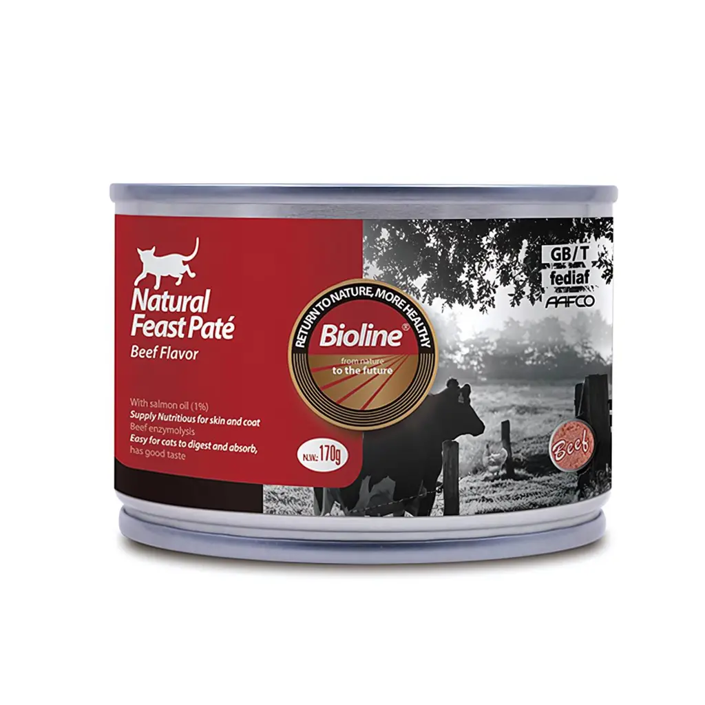 Bioline Beef Recipe Natural Feast Pate for Cats - 170g