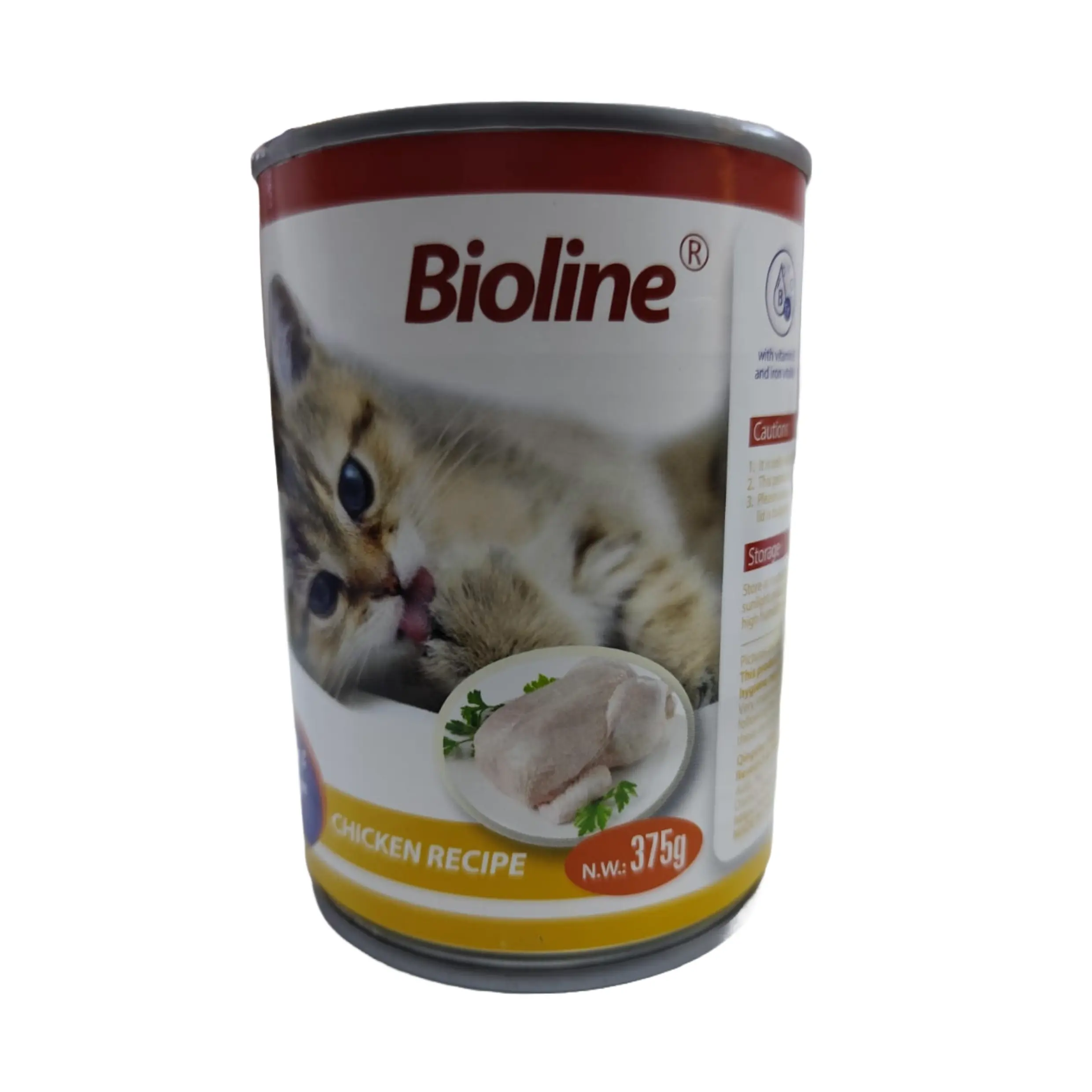 Bioline Chicken & Vegetables Vitality Wet Cat Food - 375g