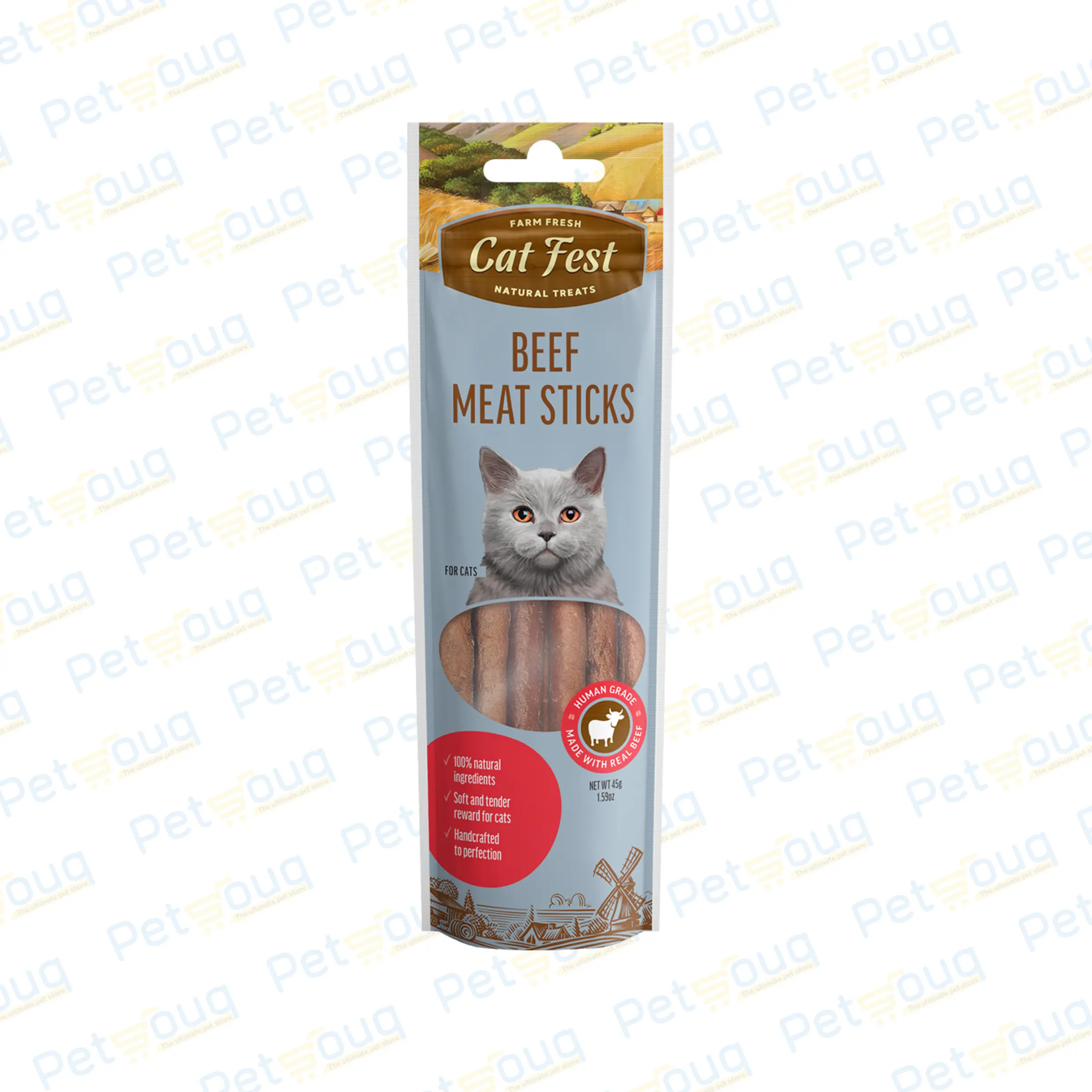 Cat Fest Beef Meat Sticks Cat Treats - 45g