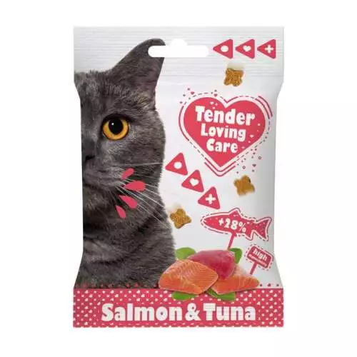 Duvo+ TLC Salmon & Tuna Soft Snack Cat Treats Bag - 50g