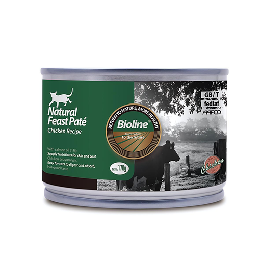 Bioline Chicken Flavor Natural Feast Entree Cat Pouch - 100g