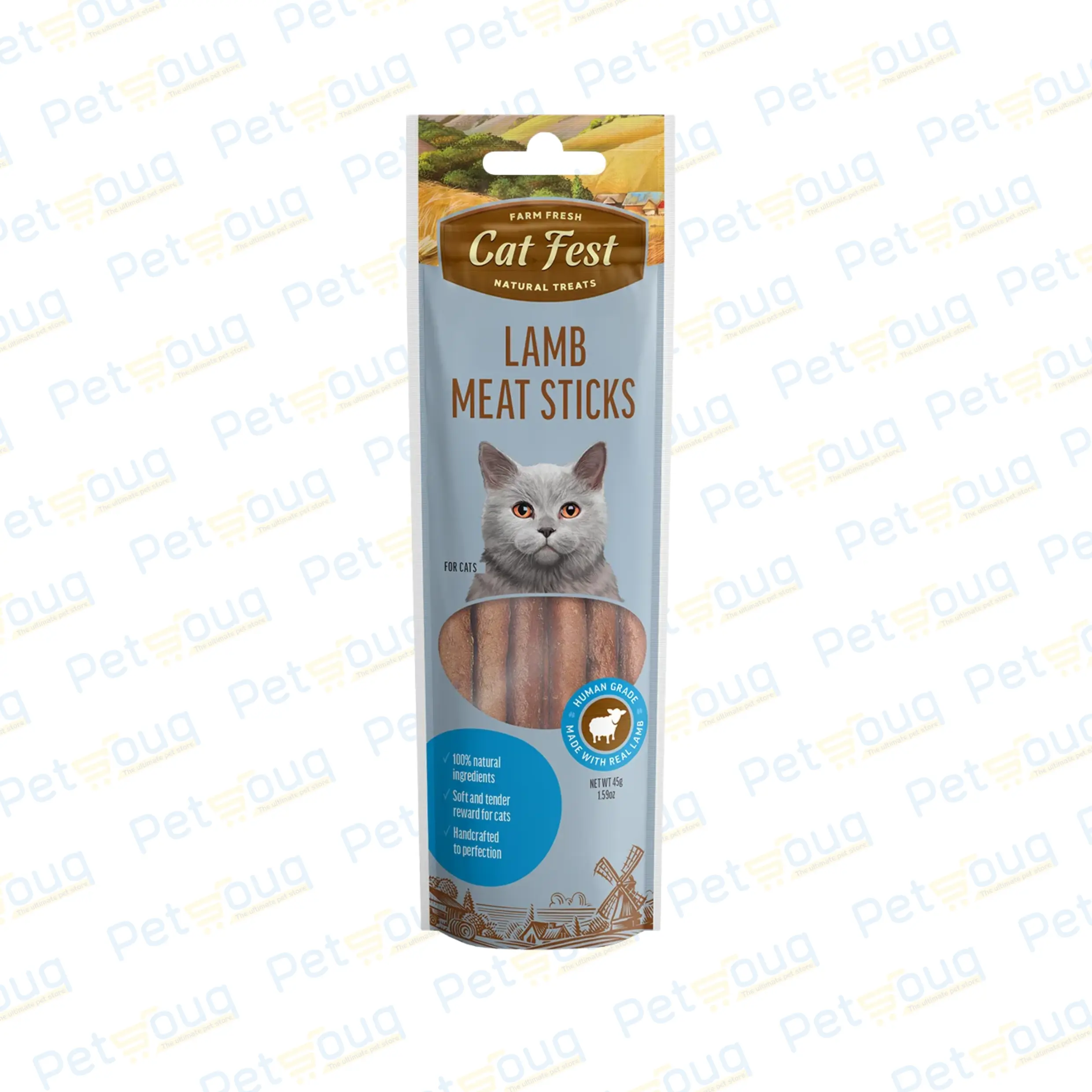 Cat Fest Lamb Recipe Savory Meat Stick Cat Treats - 45g