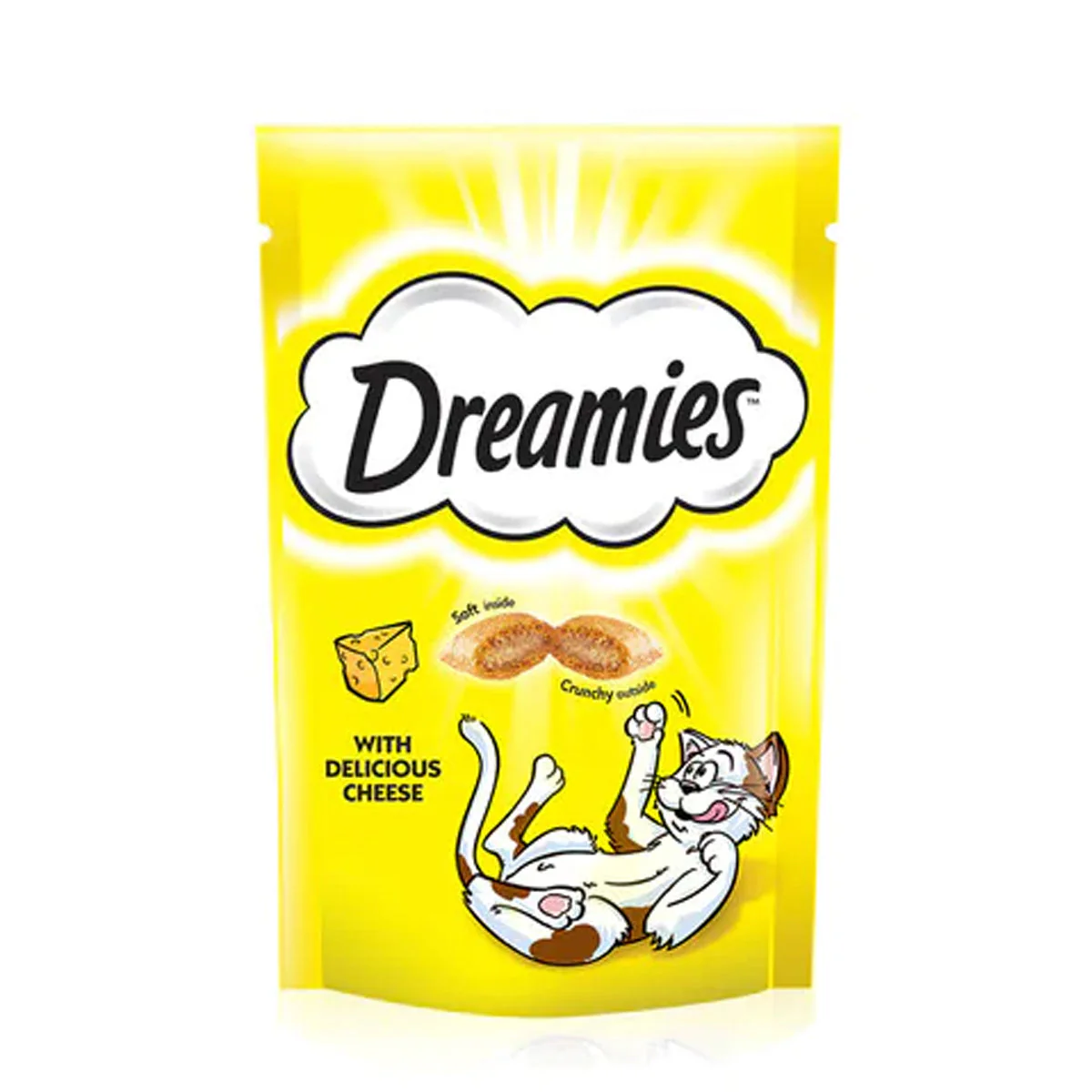 Dreamies Cheese Flavor Crunchy Cat Treats - 60g