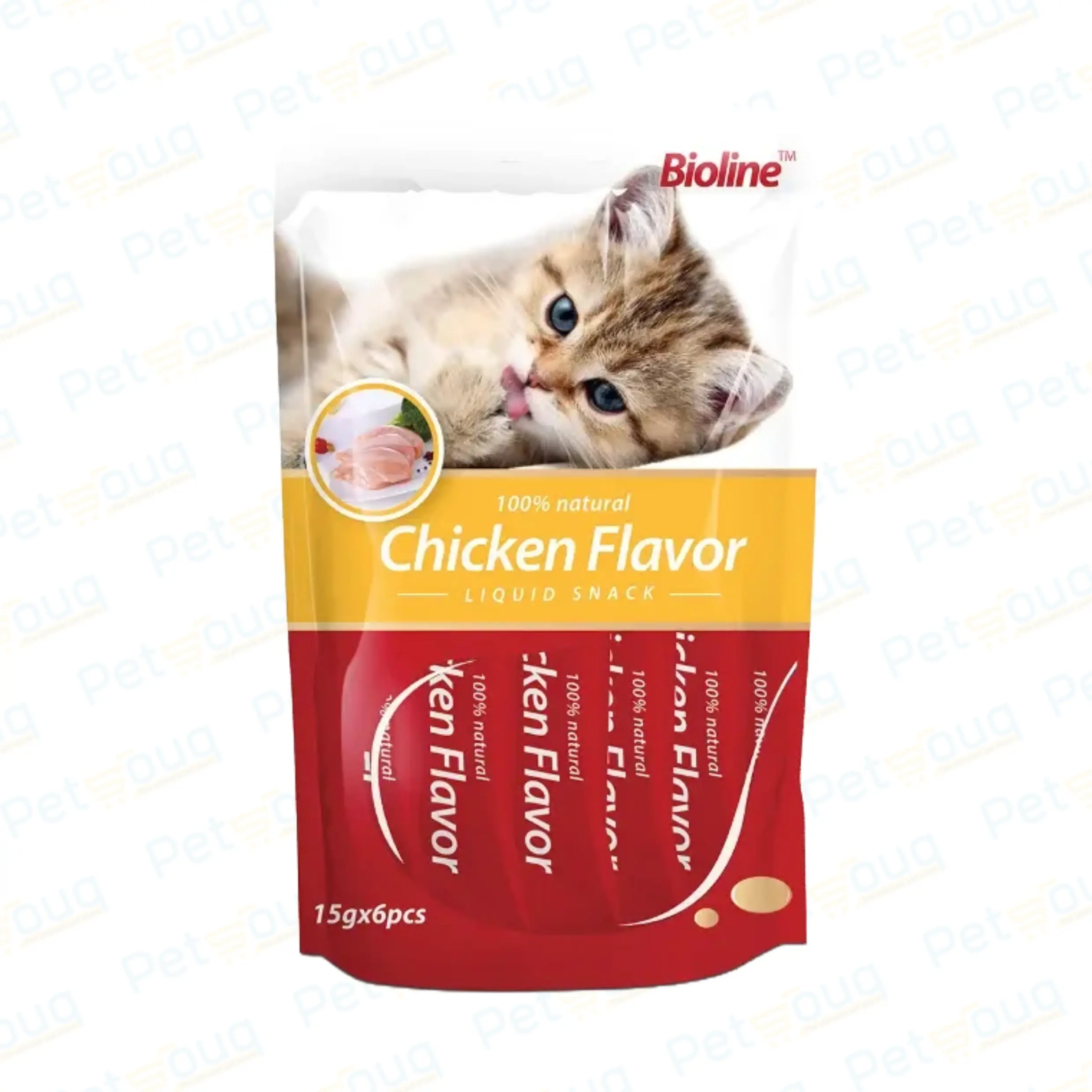 Bioline Chicken Immune & Liver Support Liquid Cat Treats - 90g