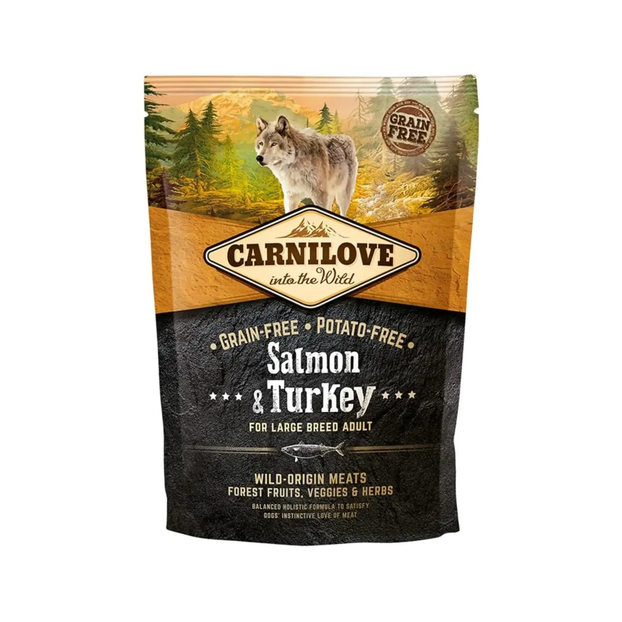 Carnilove Salmon & Turkey Large Breed Adult Dry Dog Food - 1.5kg