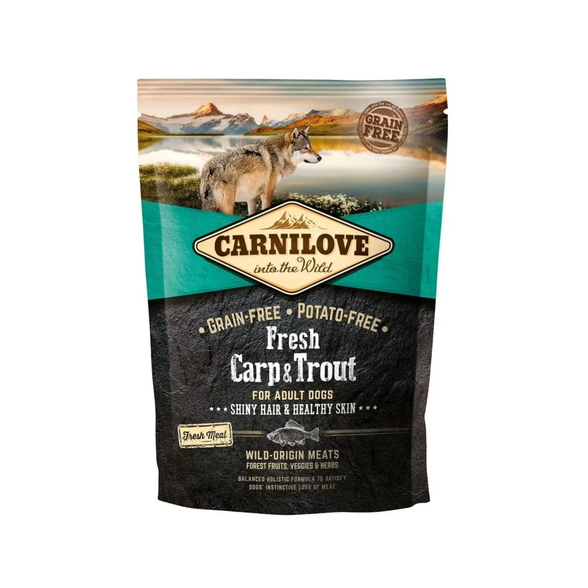 Carnilove Fresh Carp & Trout Grain-Free Adult Dry Dog Food - 1.5kg